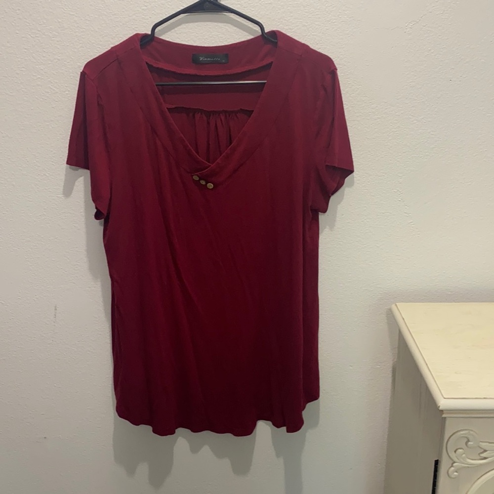 Vinmatto burgondy blouse xl